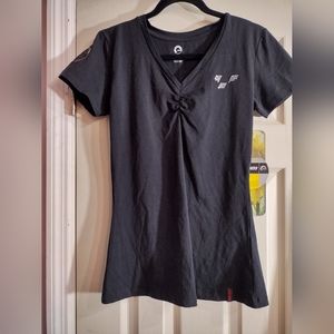 Can-Am Black Julia Ladie's Bling Graphic V-Neck Tee Size Small BRP